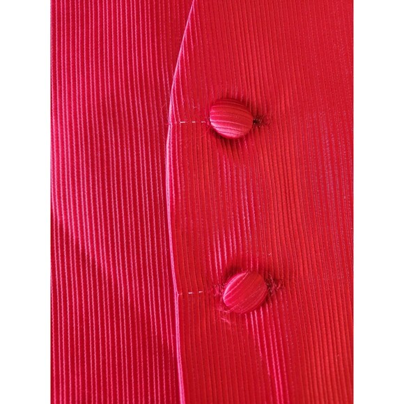 Bruno‎ Piattelli Red Rib Tuxedo Formal 4 Pc Vest Tie Bow Hanky Large prom - Picture 11 of 14